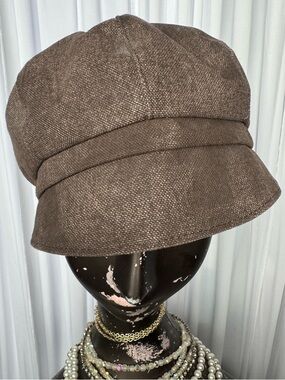 Nordstrom Brown Textured Newsboy Cap for Women